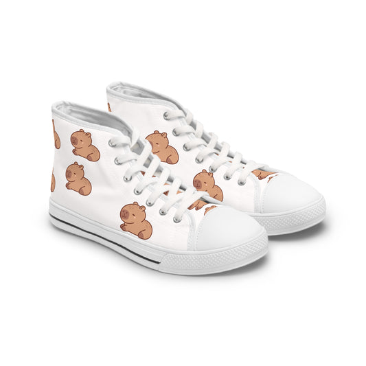 Cute Capybara High Top Sneakers – Stylish & Comfortable
